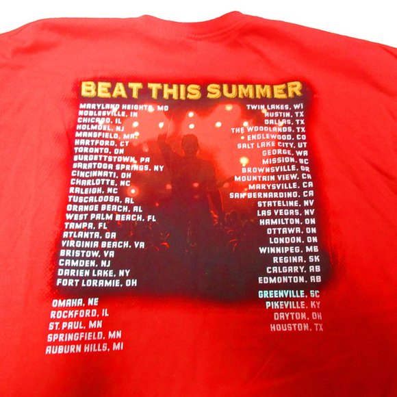 2 BRAD PAISLEY Tour T-Shirts Bonfires & Amplifires, Beat This Summer Size XL - Picture 10 of 10